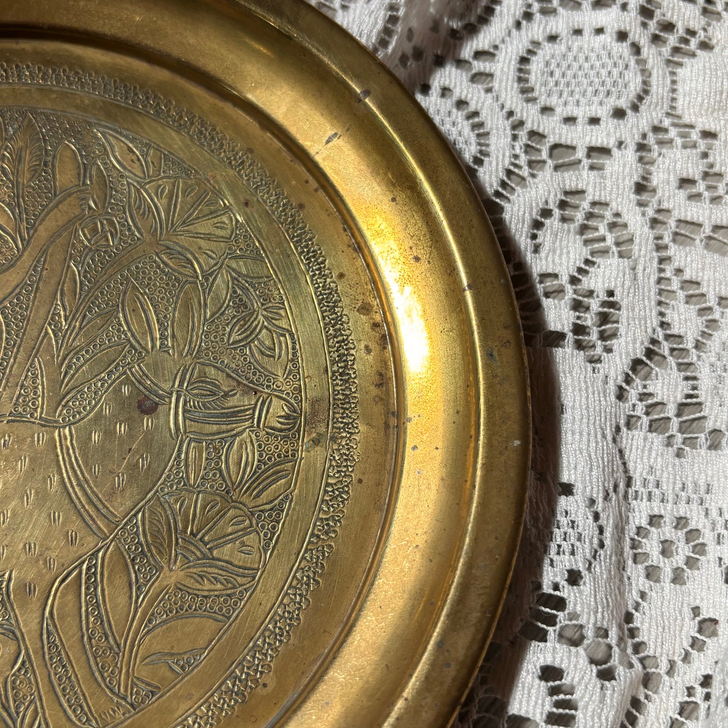 Brass Etched Folk Nature Plate