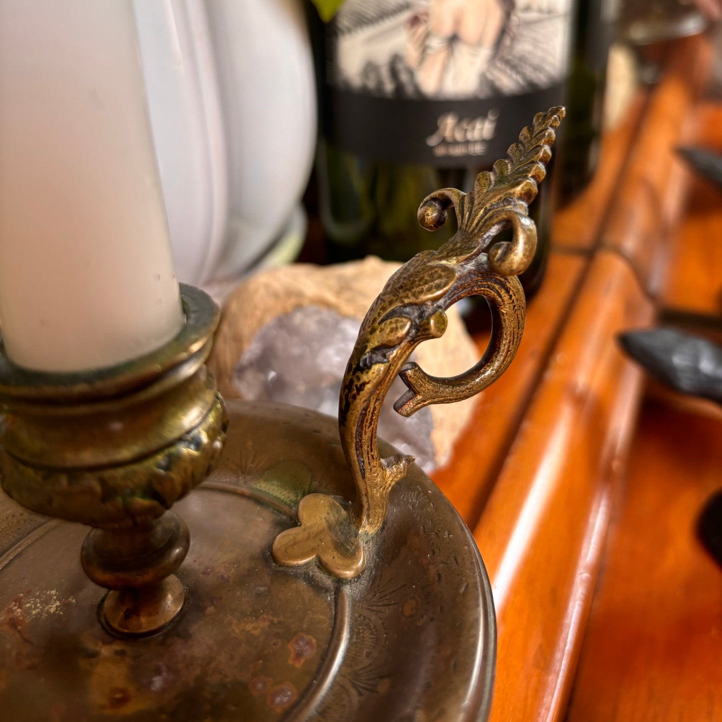 Brass Chamberstick Candle Holder
