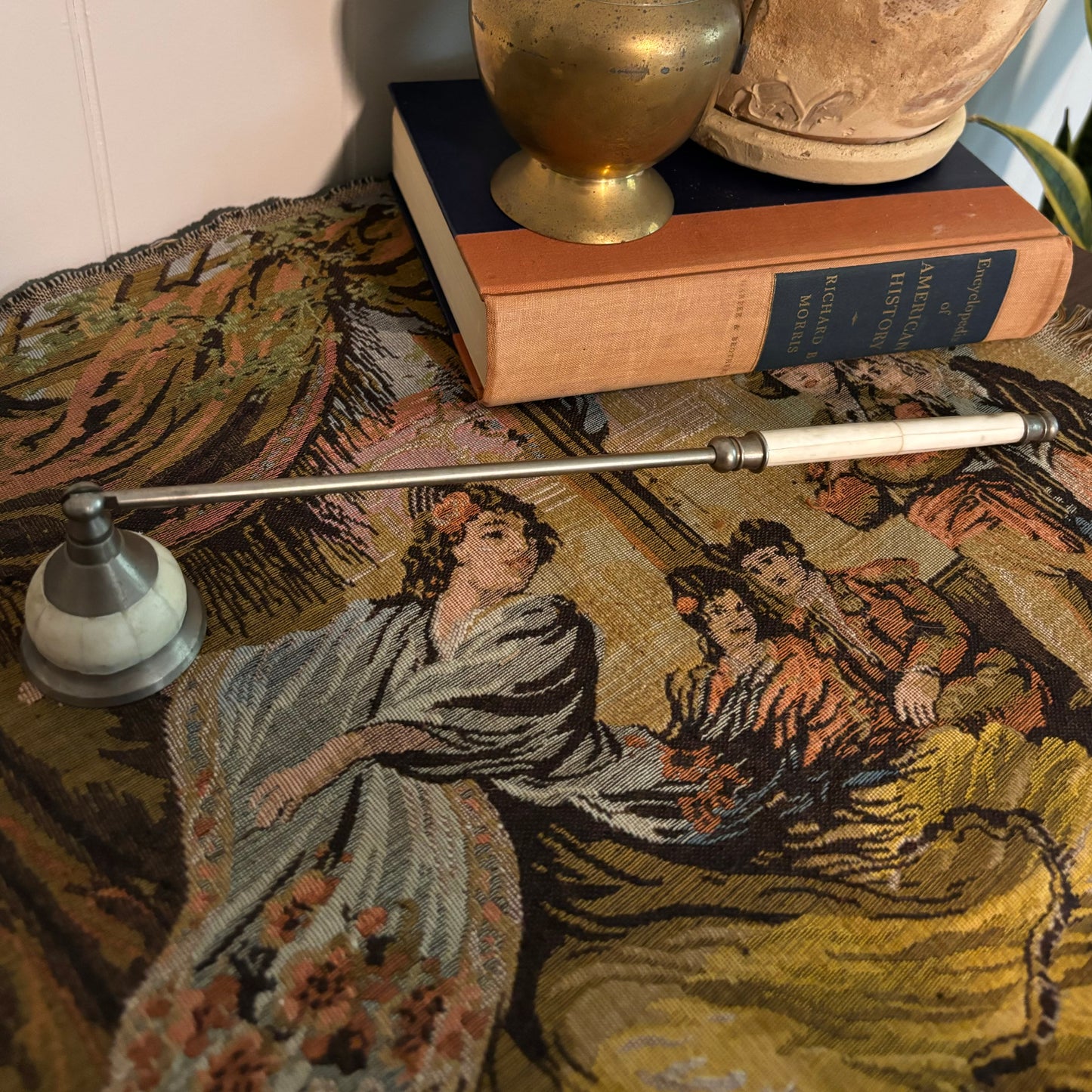 Bone Inlay Silver Candle Snuffer