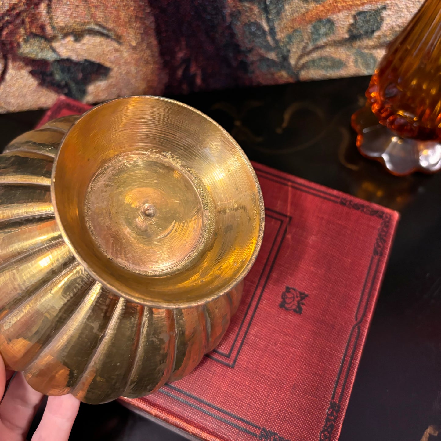 Brass Scolloped Bowl