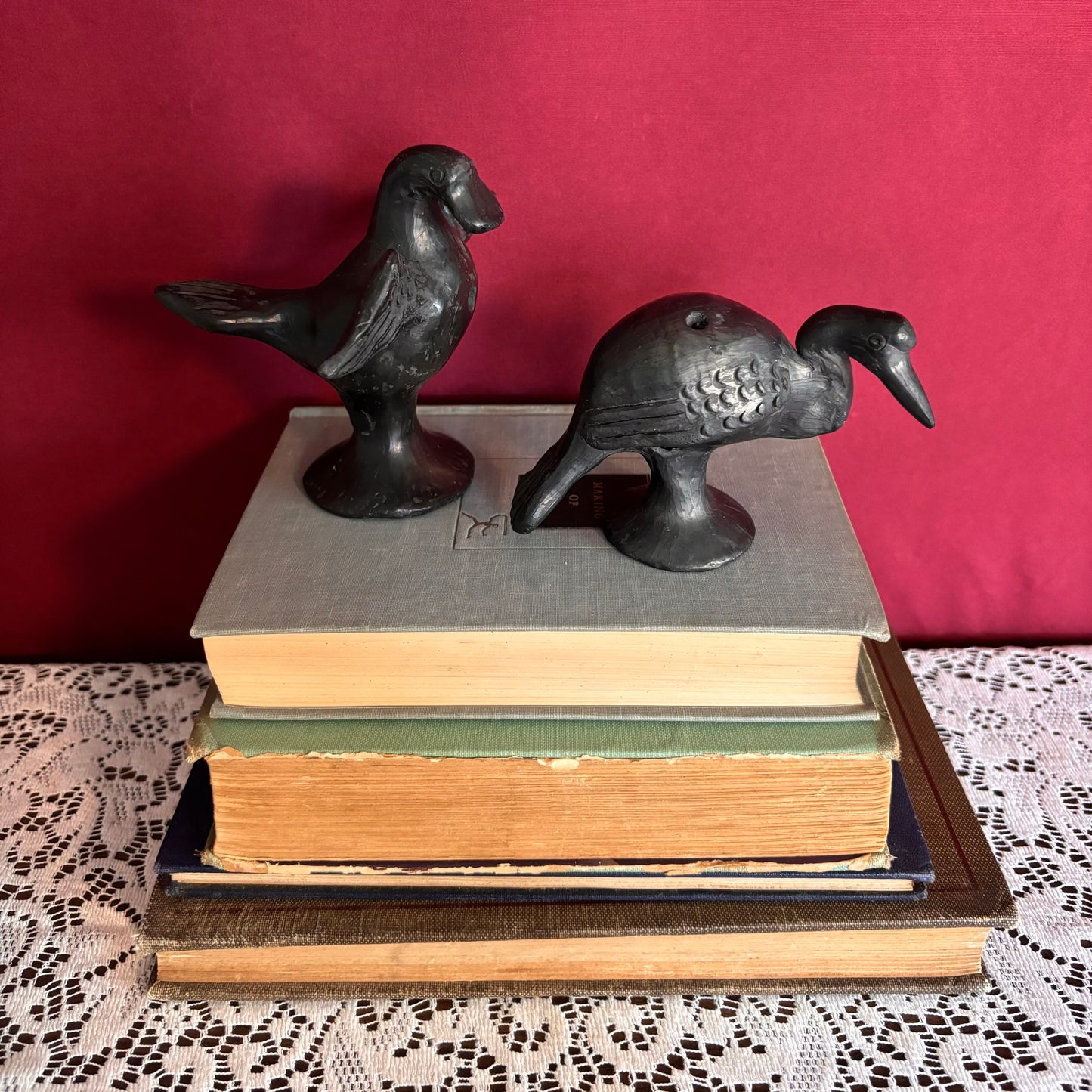 Oaxaca Black Pottery Bird Whistle Pair