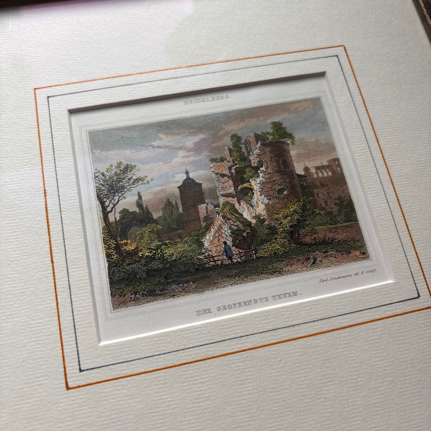 Heidelberg Castle Ruin Print w Frame