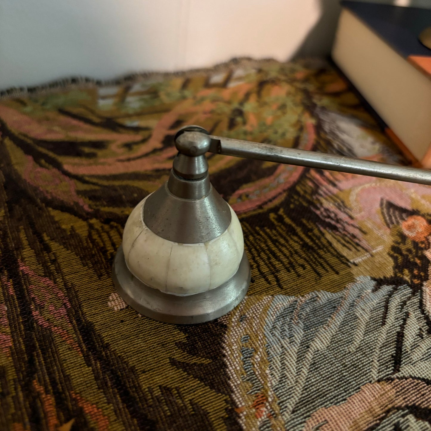 Bone Inlay Silver Candle Snuffer