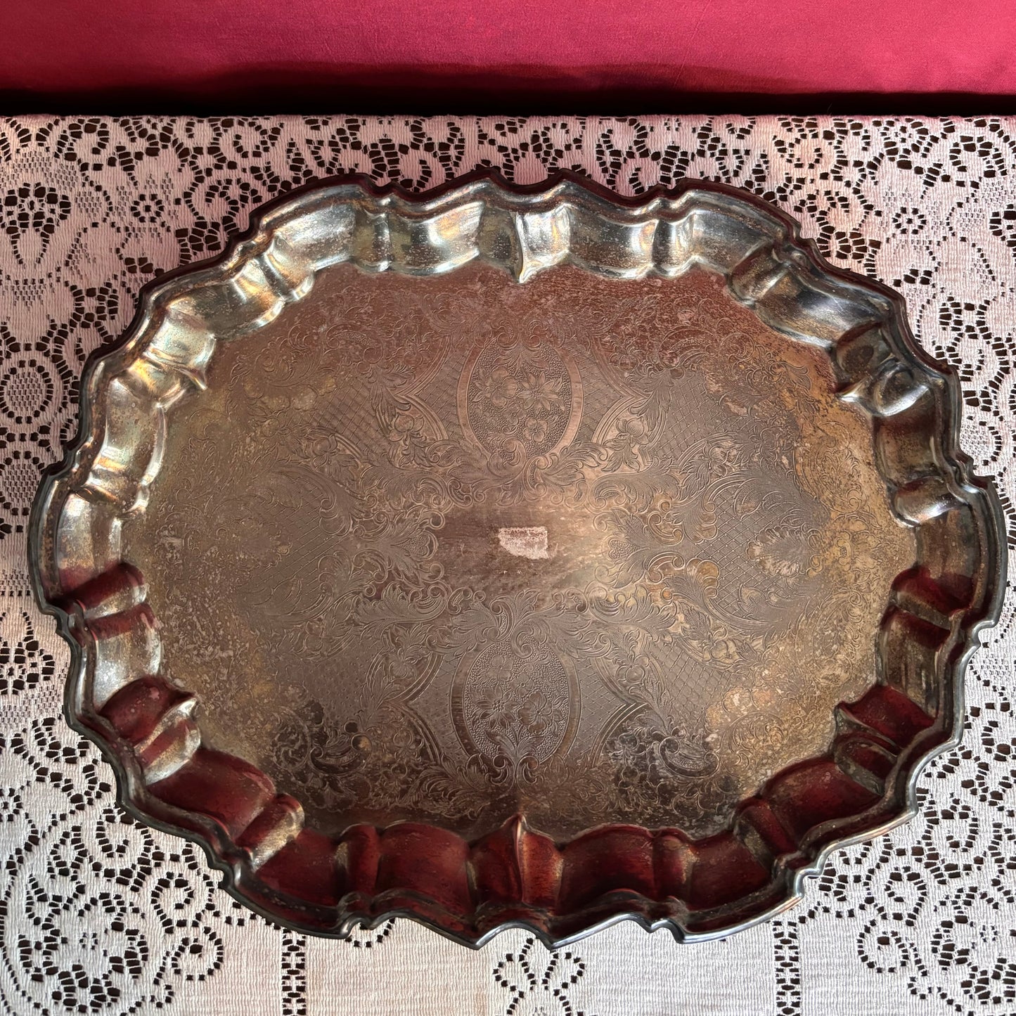 Ornate Footed Serving Tray