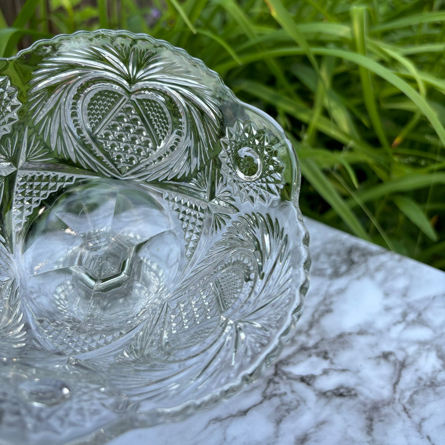Cut Glass Pedestal Compote
