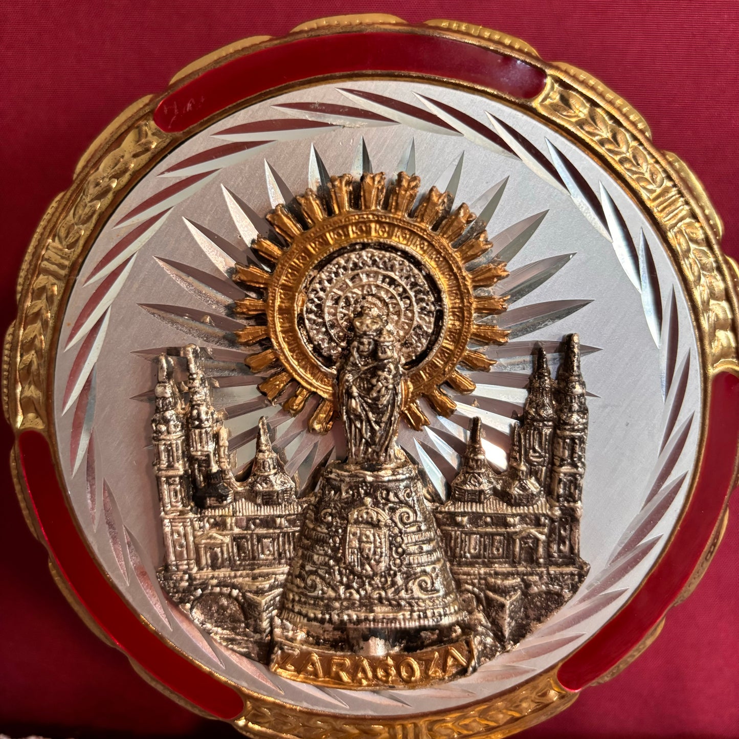 La Virgen Maria Ornate Plaque