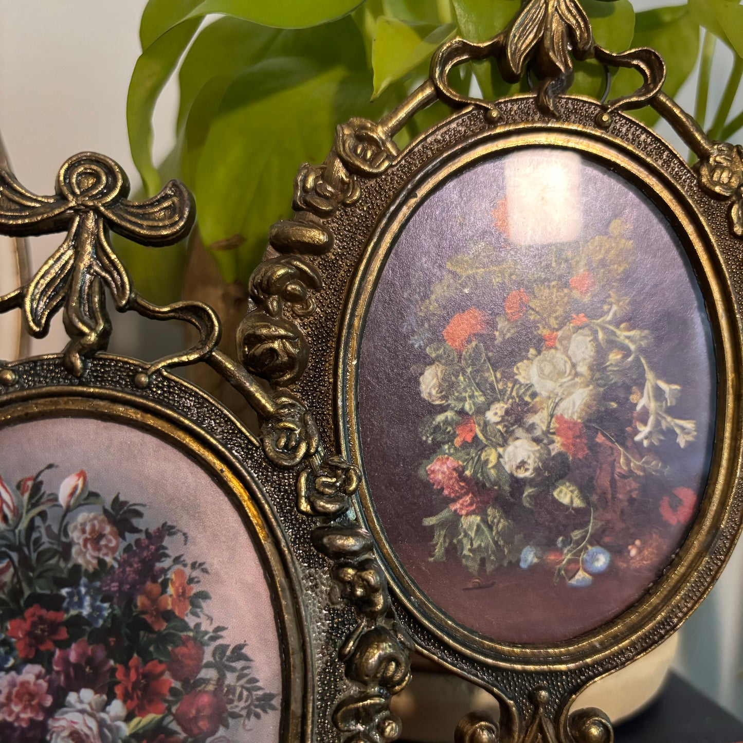 Pair of Ornate Brass Italian Frames