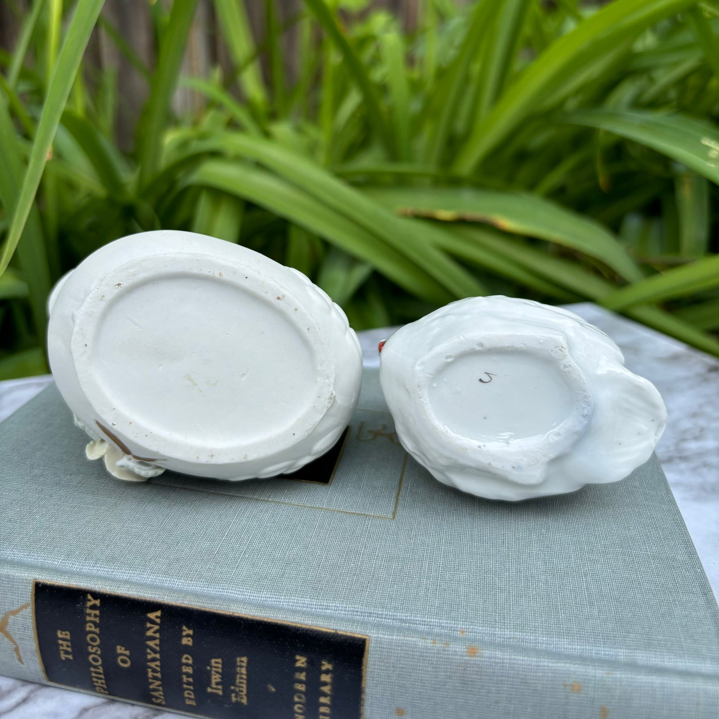 Pair of Mini Swan Figurine Planters