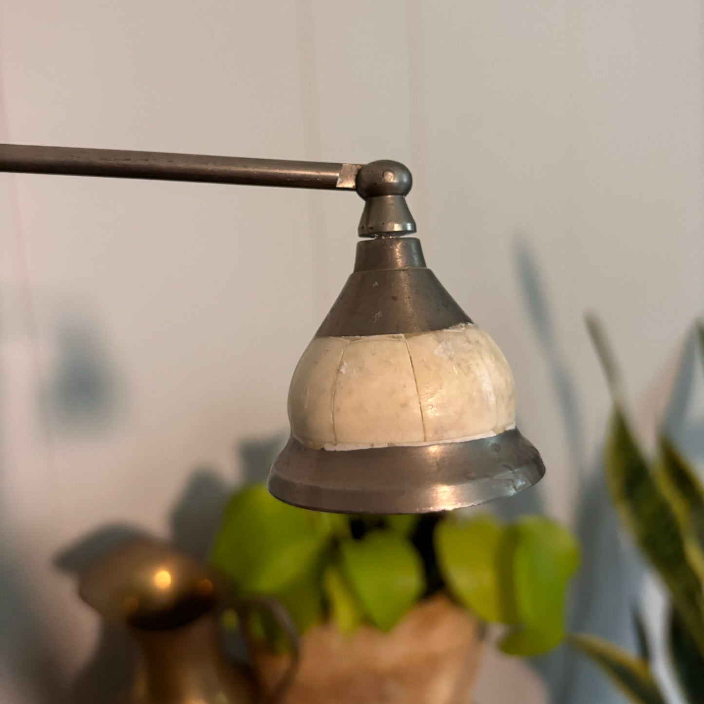 Bone Inlay Silver Candle Snuffer