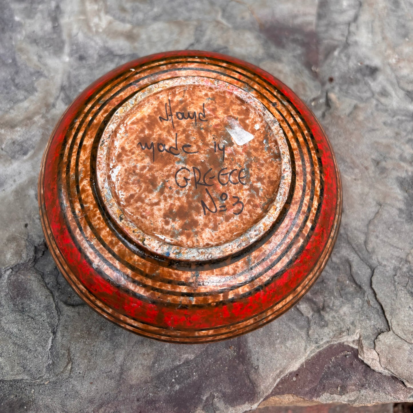 Greek Hand Painted Box w Lid