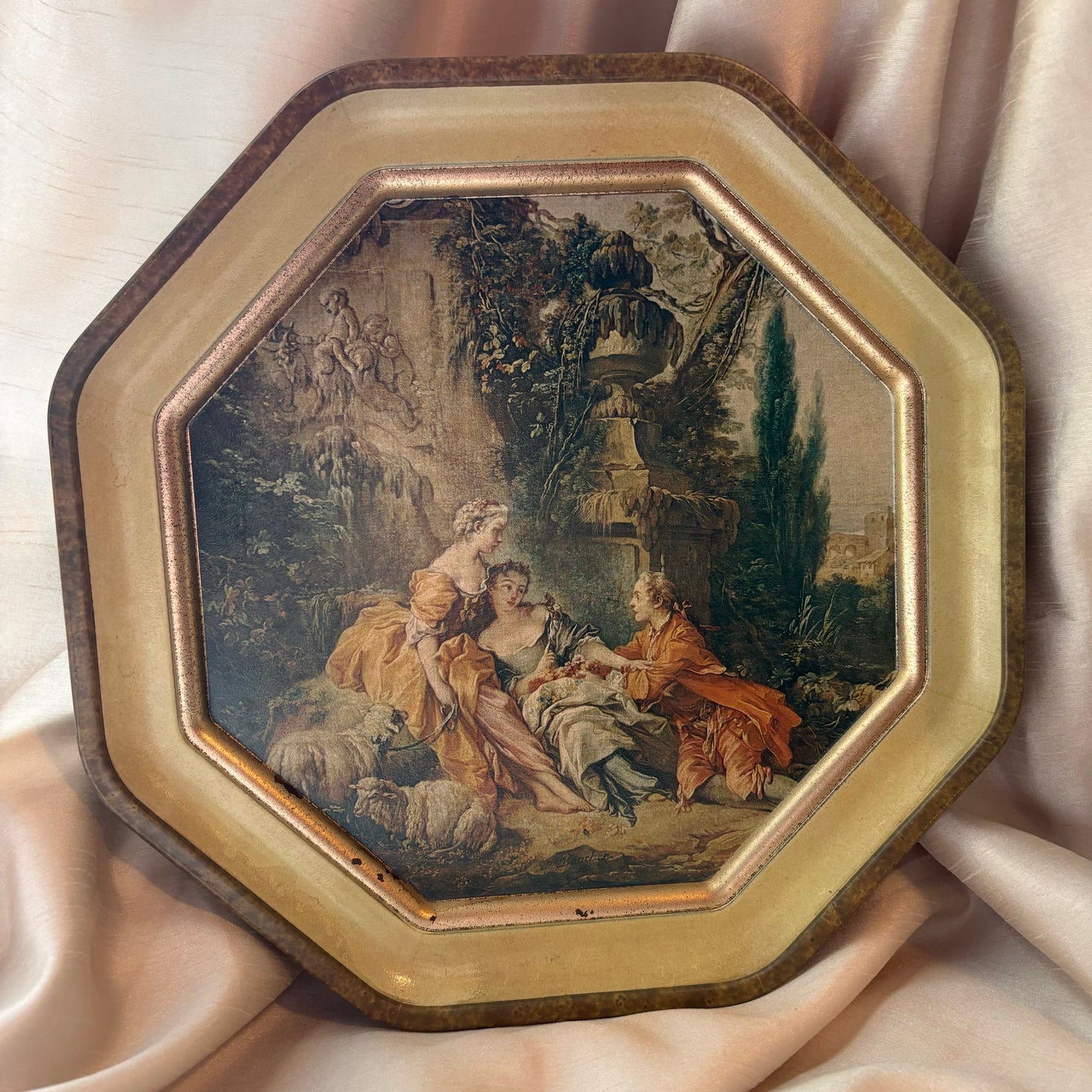 Sunshine Biscuit Co. Rococo Scene Tin Lid
