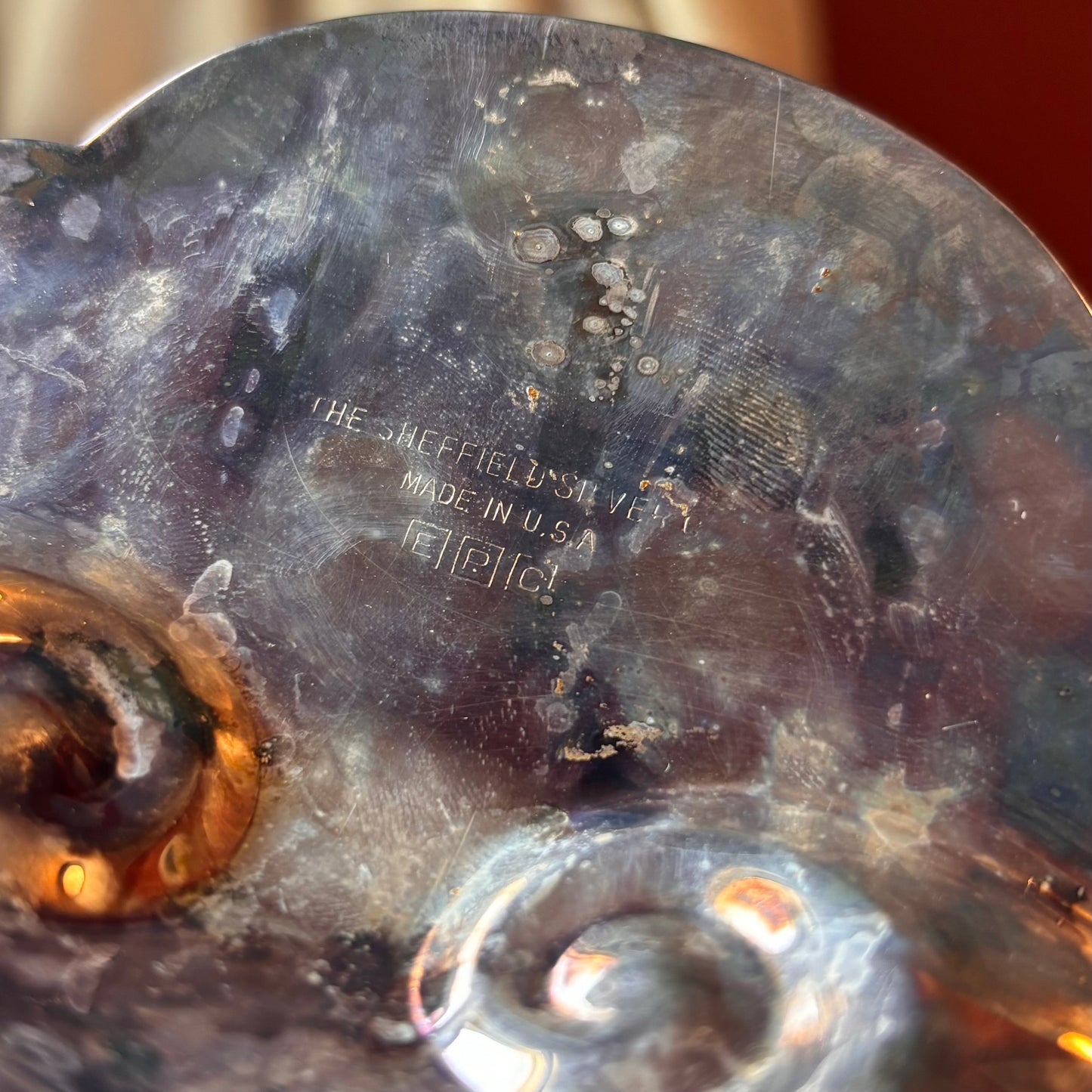 Silver-Plated Shell Clam Serving Dish With Candleholders