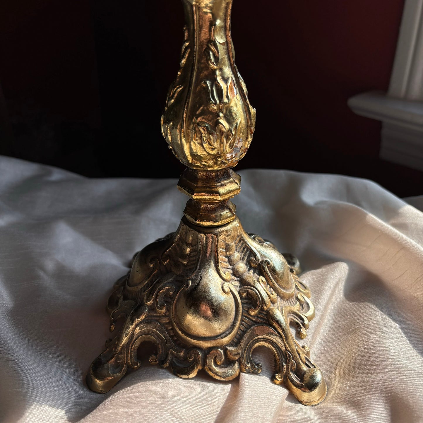 Hollywood Regency Baroque Candle Holder