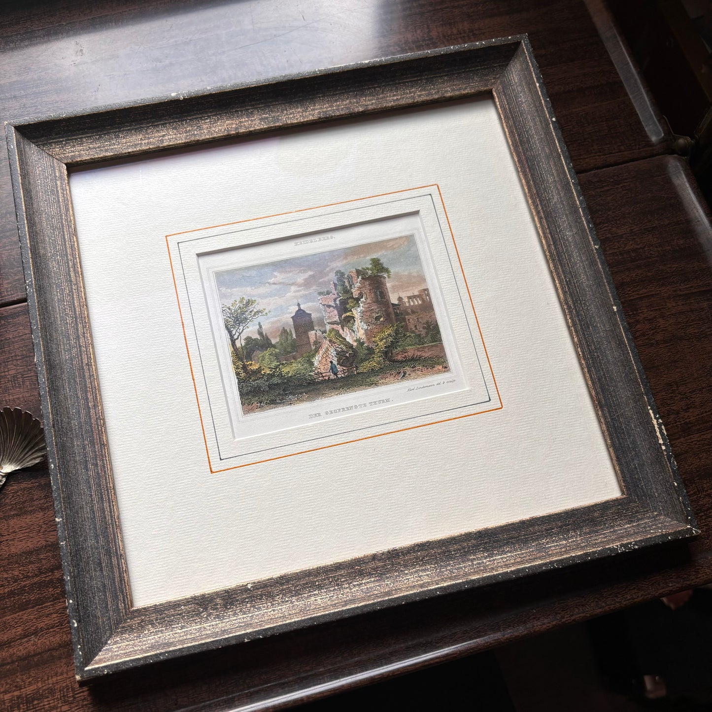 Heidelberg Castle Ruin Print w Frame