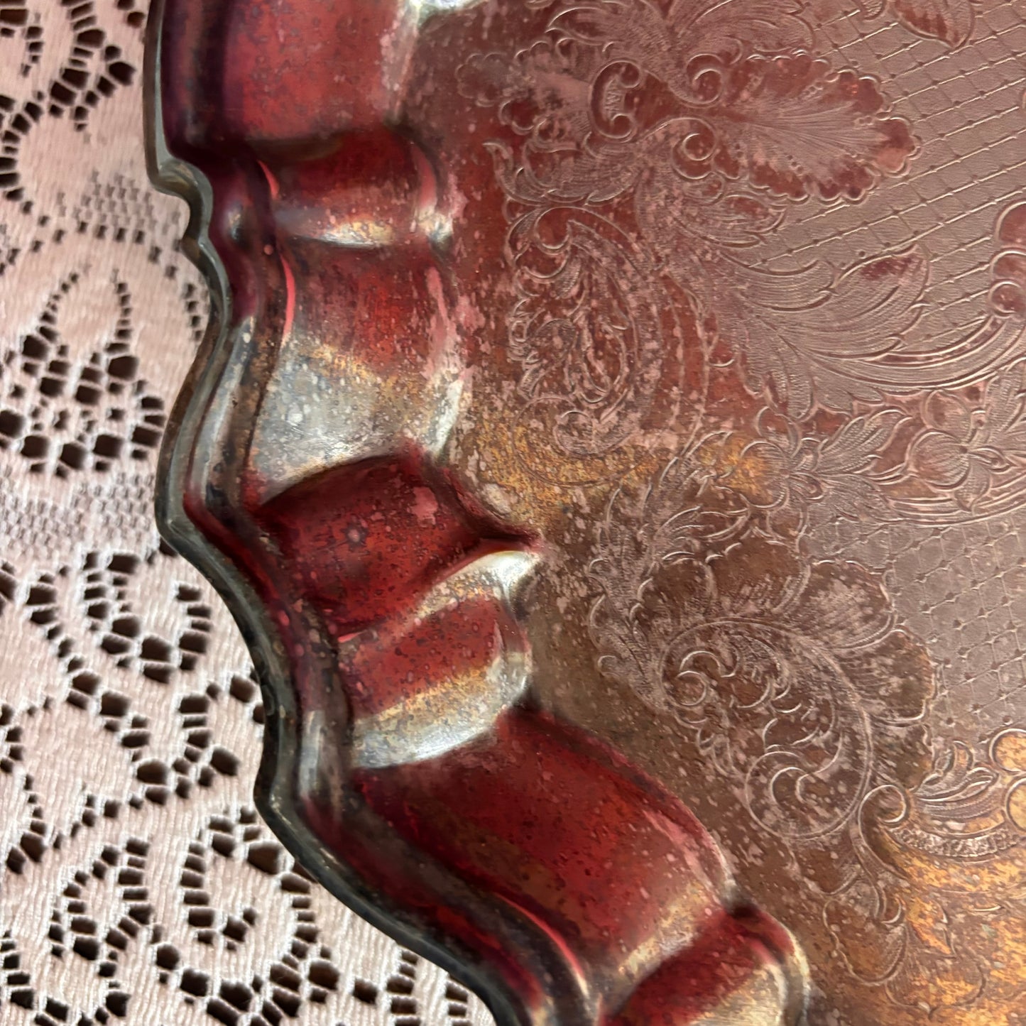 Ornate Footed Serving Tray