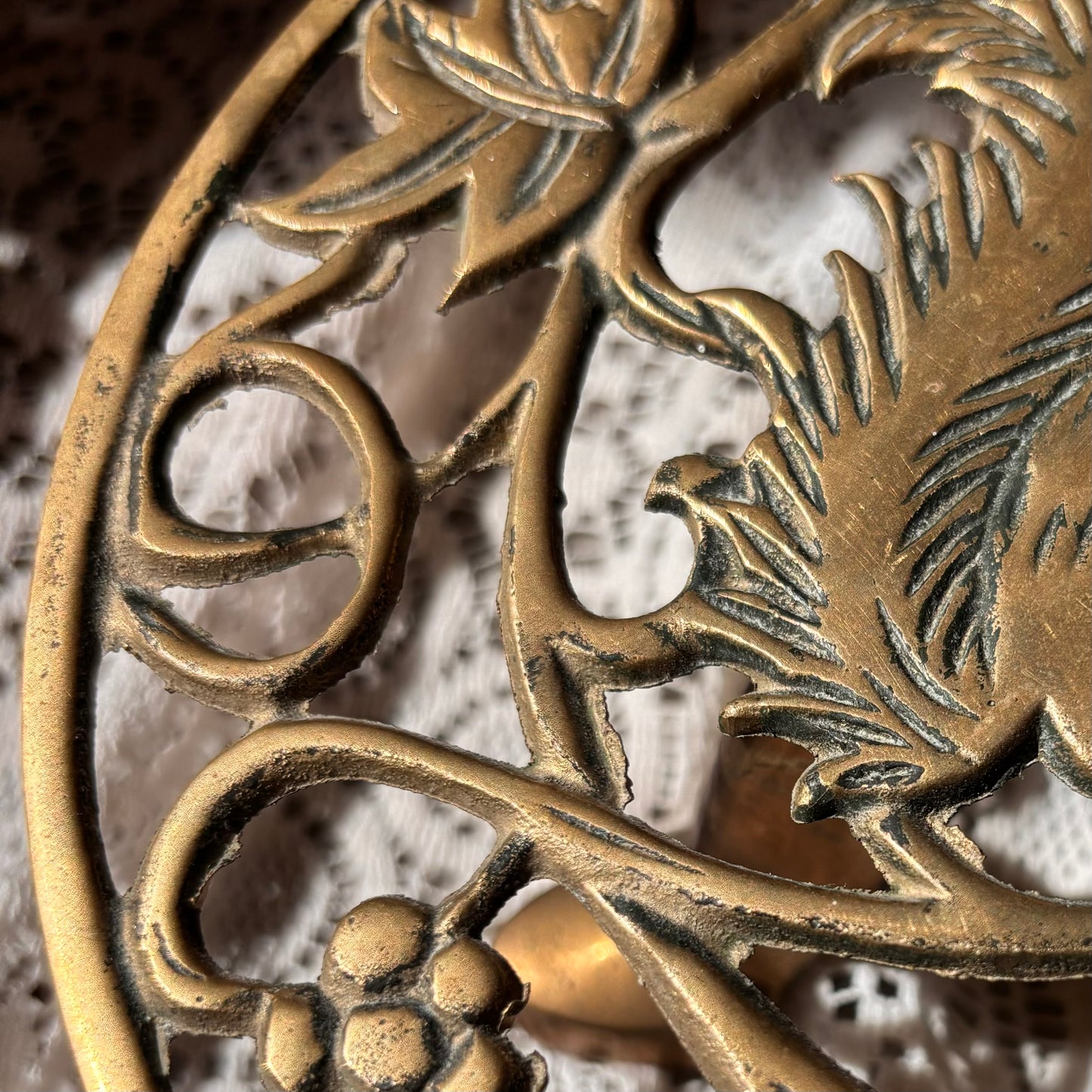 Brass Squirrel Trivet
