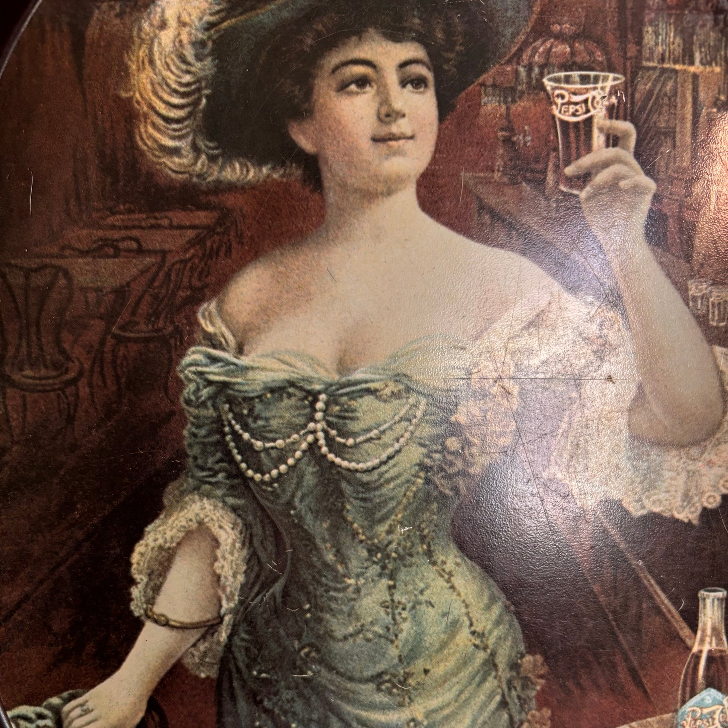 Pepsi Cola Girl Serving Tray