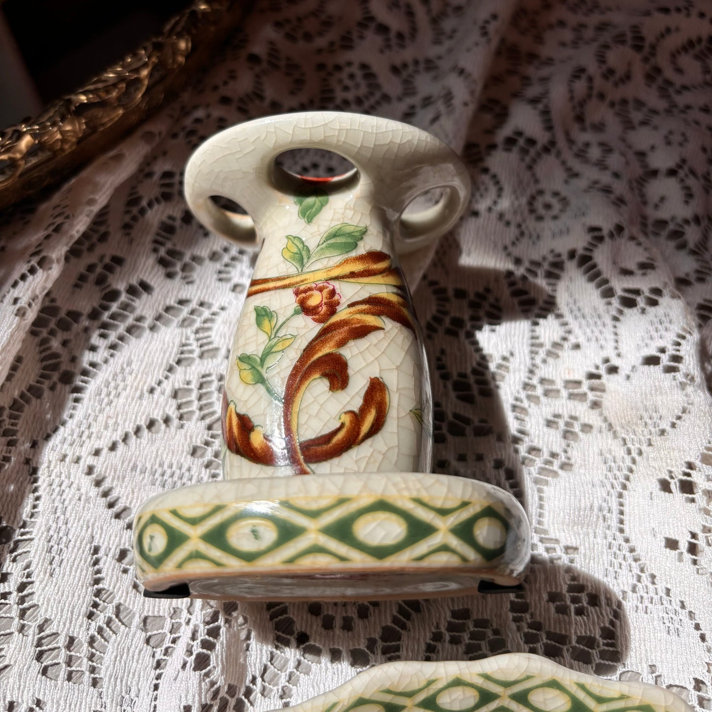 Floral Porcelain Bathroom Set