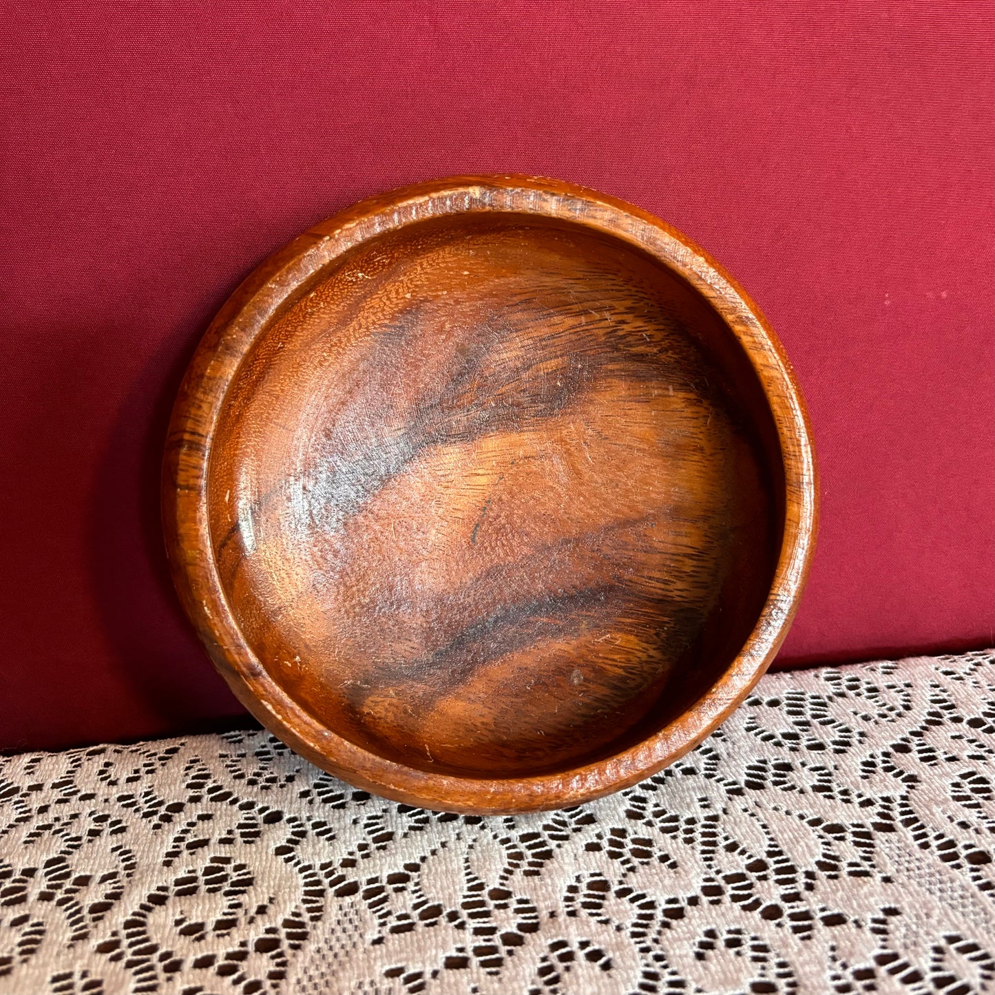 Small Hand-Carved Wood Bowl