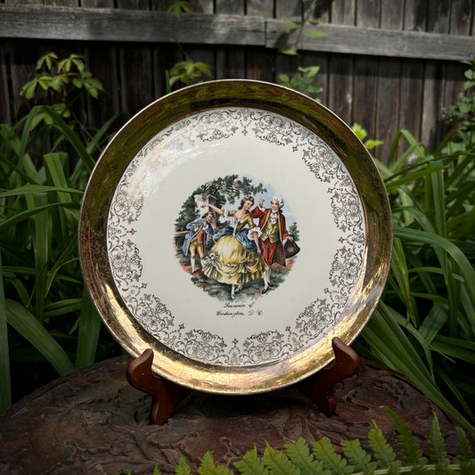 Capsco Washington, D.C. Souvenir Plate with Gold Rim