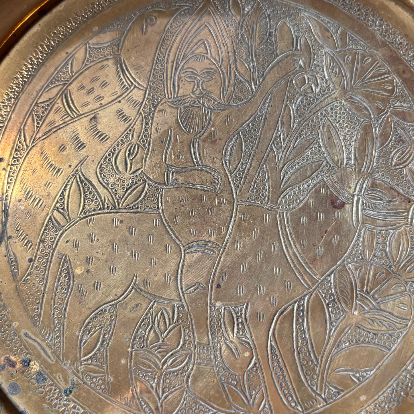Brass Etched Folk Nature Plate