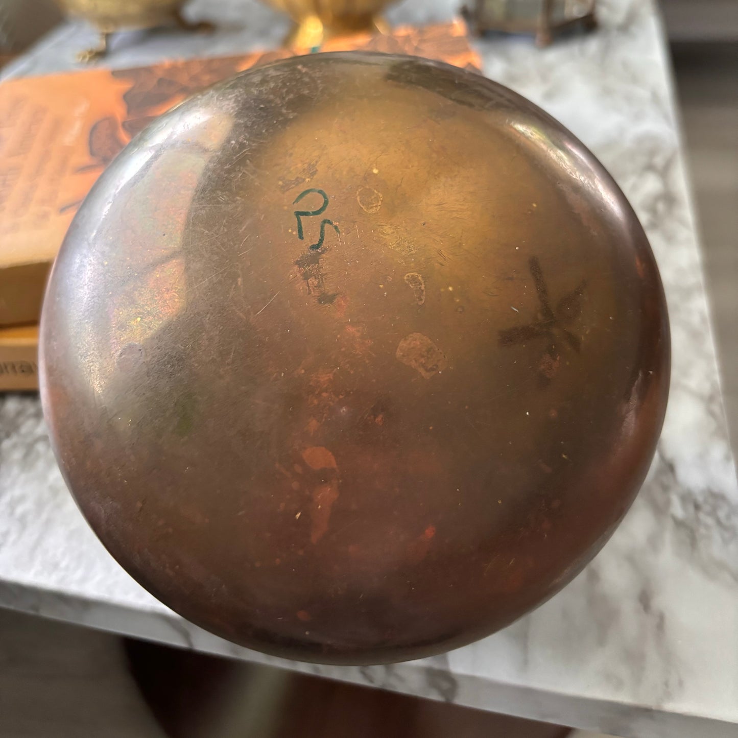 Brass Bowl with Detailed Rim