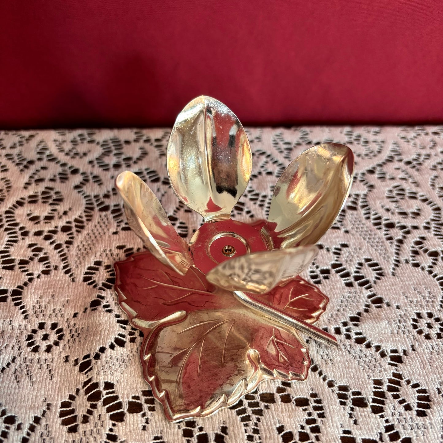Metal Floral Candle Holder