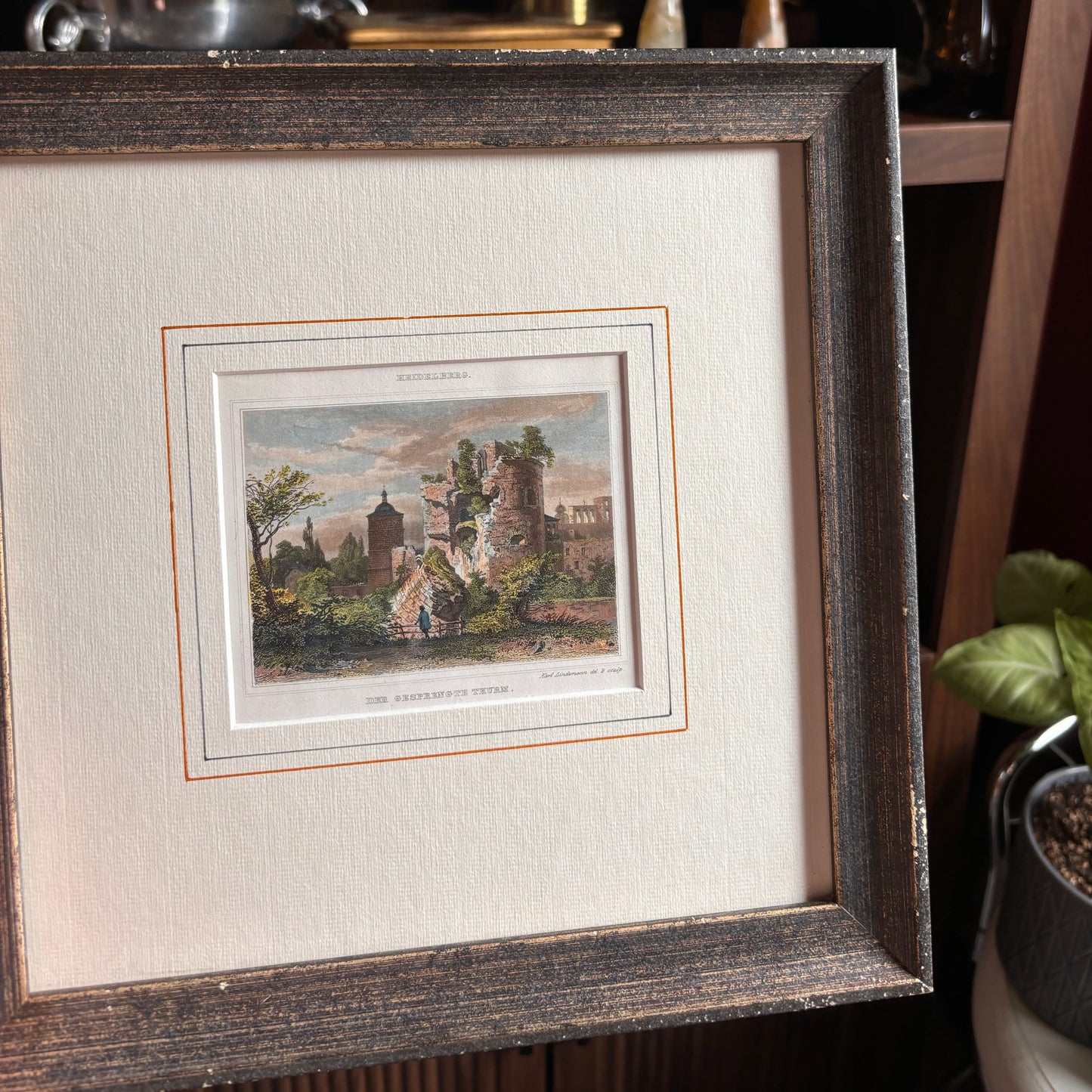 Heidelberg Castle Ruin Print w Frame