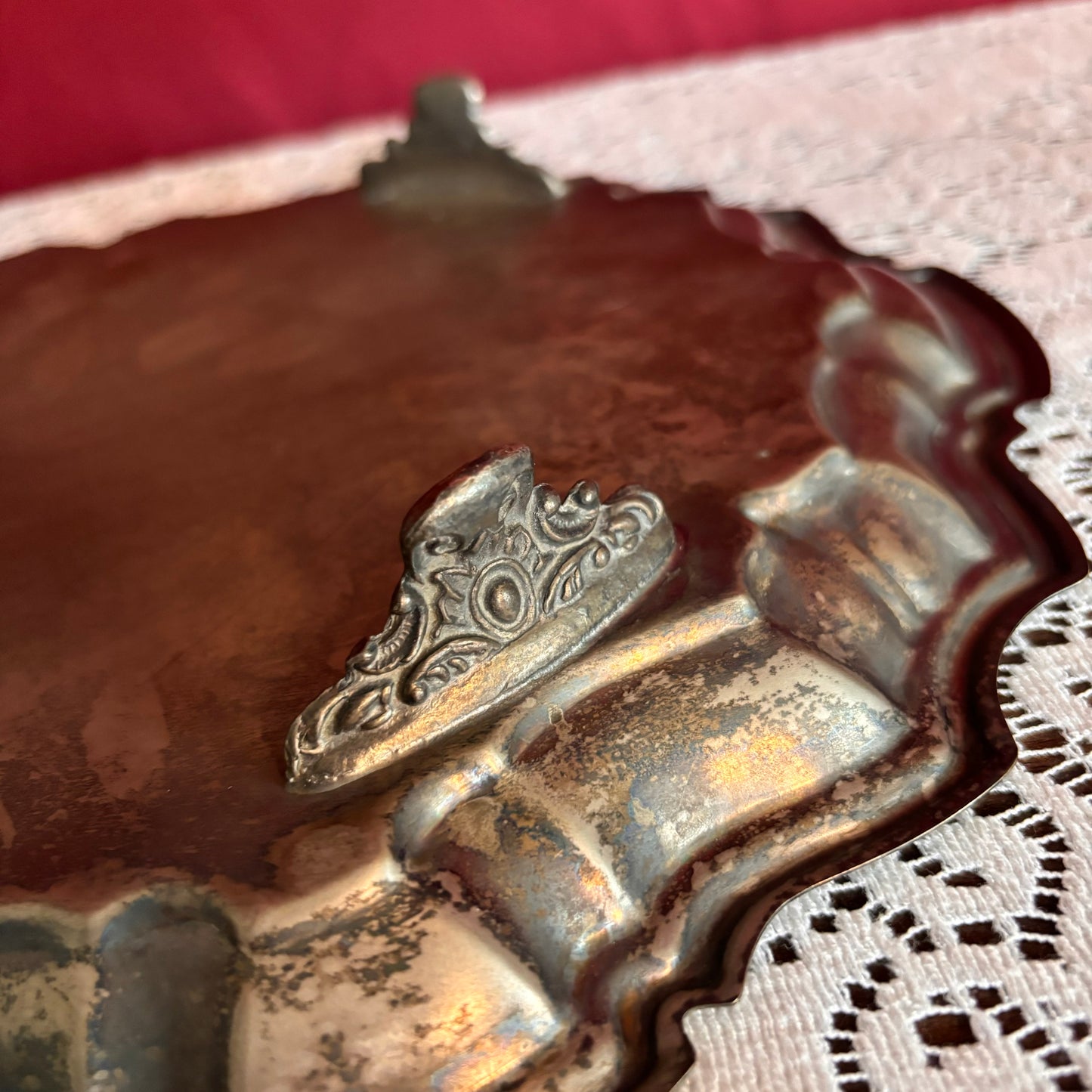 Ornate Footed Serving Tray