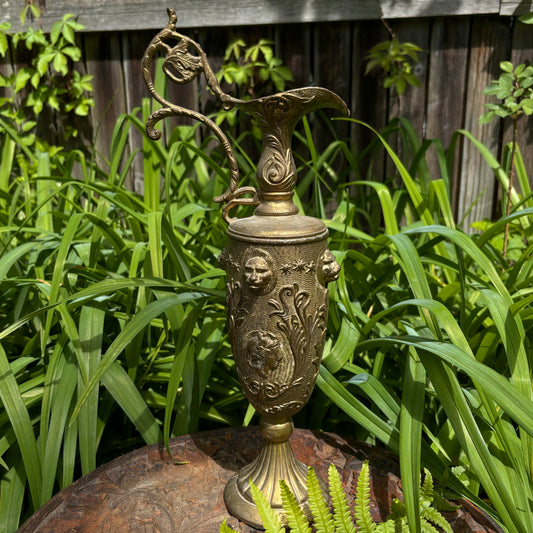 Classical Italian Brass Lion Pitcher With Handle