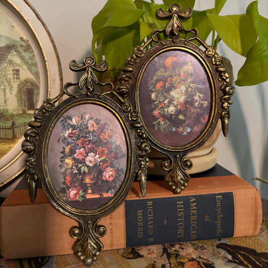 Pair of Ornate Brass Italian Frames