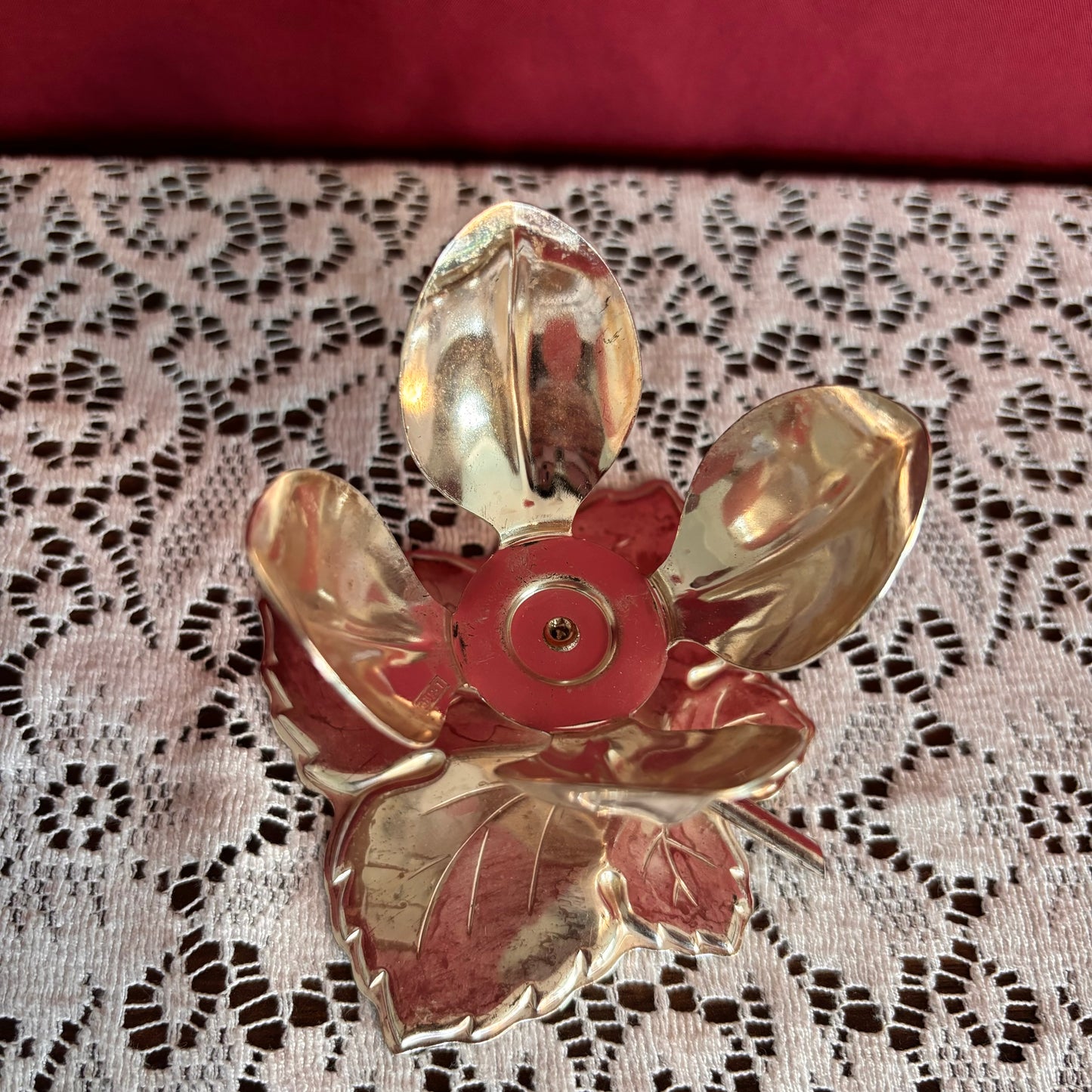 Metal Floral Candle Holder