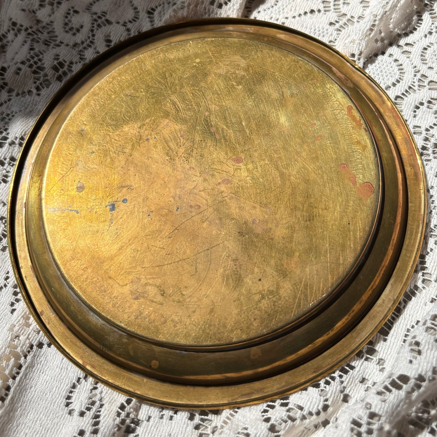 Brass Etched Folk Nature Plate