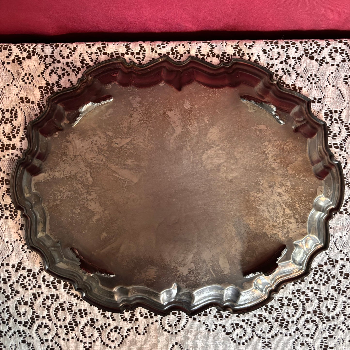 Ornate Footed Serving Tray