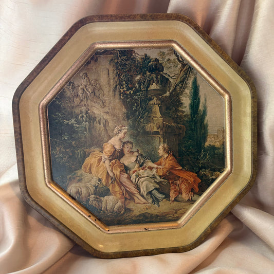 Sunshine Biscuit Co. Rococo Scene Tin Lid