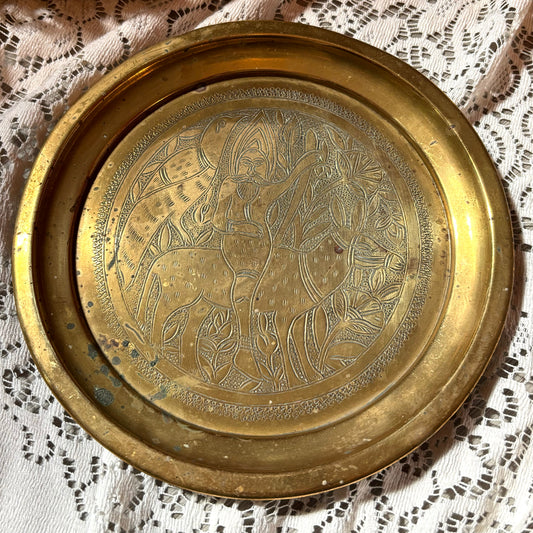 Brass Etched Folk Nature Plate